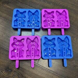 Cool Gear Stackable Ice Pop Trays Cat Dog JUMBO Molds dishwasher Safe Reusable